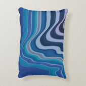 Blaue Welle Dekokissen (Rückseite(Vertikal))