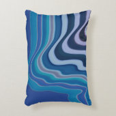 Blaue Welle Dekokissen (Vorderseite(Vertikal))