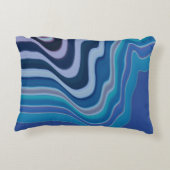 Blaue Welle Dekokissen (Rückseite)