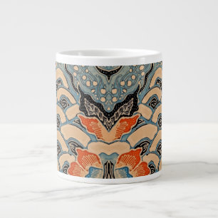 Blaue Welle der Kultur Batik-Spezialtasse Jumbo-Tasse