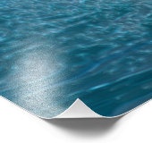 Blaue Welle Fotodruck (Ecke)