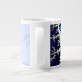 Blaue Welle - Fraktalkunst Jumbo-Tasse (Rückseite)