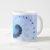Blaue Welle - Fraktalkunst Jumbo-Tasse (Vorderseite Rechts)