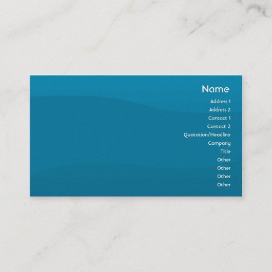 Blaue Welle - Geschäft Visitenkarte (Vorderseite)