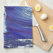 Blaue Welle Handtuch (Viertel Falte)