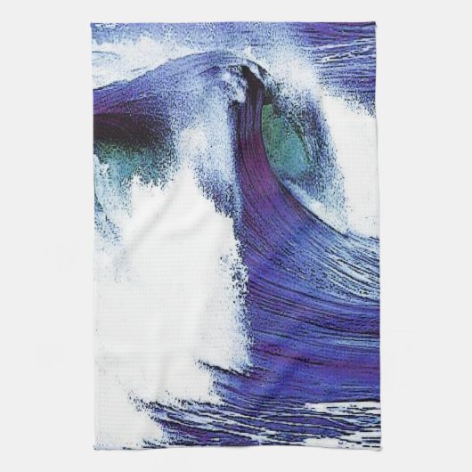 Blaue Welle Handtuch (Vertikal)