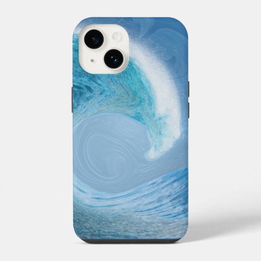 Blaue Welle iPhone Hülle (Rückseite)