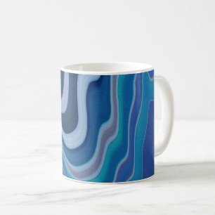 Blaue Welle Kaffeetasse
