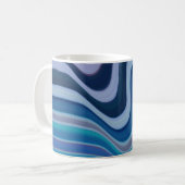 Blaue Welle Kaffeetasse (Vorderseite Links)