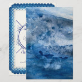 Blaue Welle Karte (Vorne/Hinten)