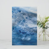 Blaue Welle Karte (Stehend Vorderseite)