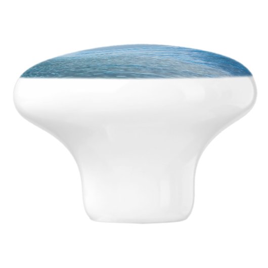 Blaue Welle Keramikknauf (Seitenansicht)