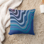 Blaue Welle Kissen (Decke)