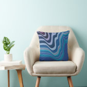 Blaue Welle Kissen (Stuhl )