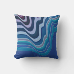 Blaue Welle Kissen