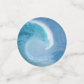 Blaue Welle Konfetti (Klein Vorderseite)