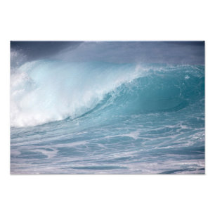 Blaue Welle kracht, Maui, Hawaii, USA 3 Fotodruck