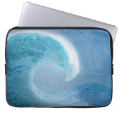 Blaue Welle Laptopschutzhülle (Vorderseite)