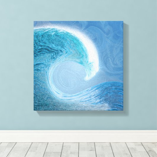 Blaue Welle Leinwanddruck (Insitu (Holzboden))