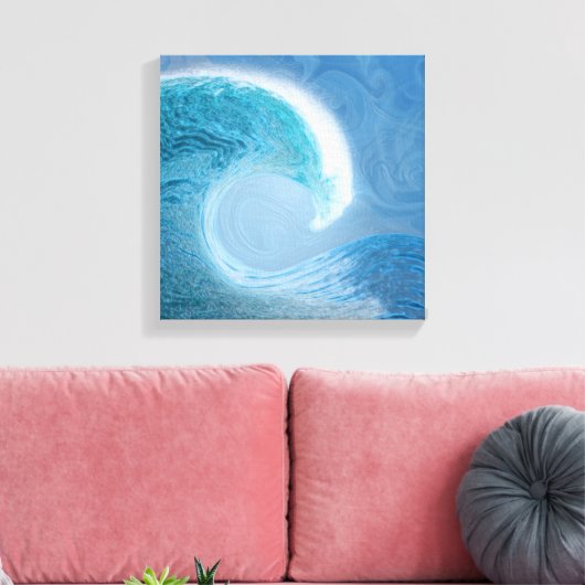 Blaue Welle Leinwanddruck (Insitu (Wohnzimmer))