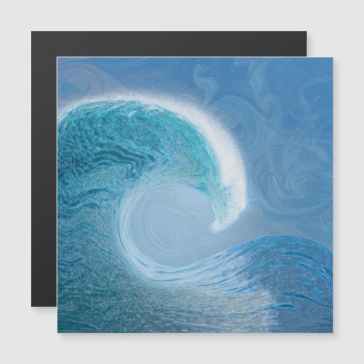 Blaue Welle Magnetkarte (Vorne/Hinten)