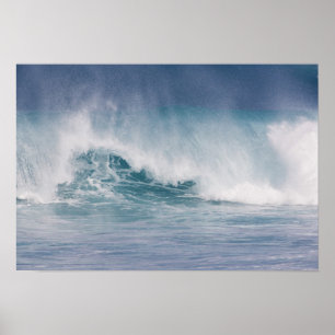 Blaue Welle, Maui, Hawaii, USA Poster