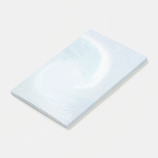 Blaue Welle Post-it Klebezettel (angewinkelt)