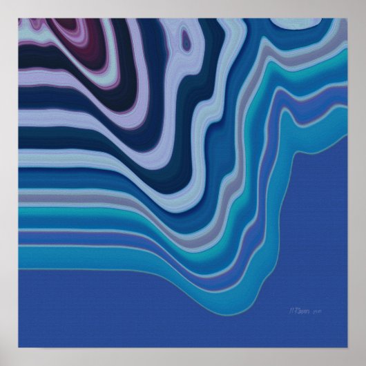 Blaue Welle Poster (Vorne)