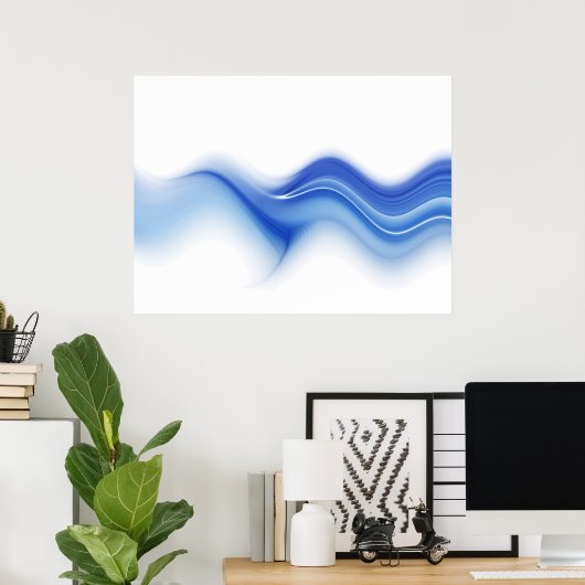 Blaue Welle Poster (Heimbüro)