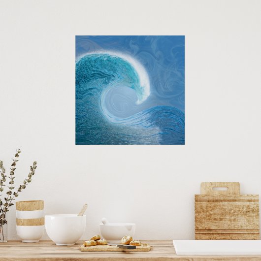 Blaue Welle Poster (Küche)