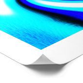 Blaue Welle Poster (Ecke)