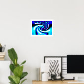 Blaue Welle Poster (Heimbüro)