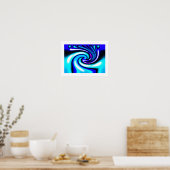 Blaue Welle Poster (Küche)