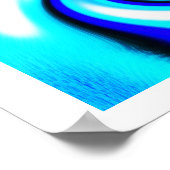 Blaue Welle Poster (Ecke)