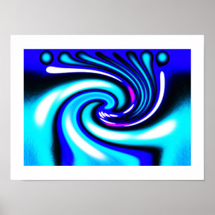 Blaue Welle Poster