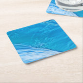 Blaue Welle Rechteckiger Pappuntersetzer (angewinkelt)