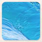 Blaue Welle Rechteckiger Pappuntersetzer (Vorderseite)