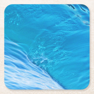 Blaue Welle Rechteckiger Pappuntersetzer