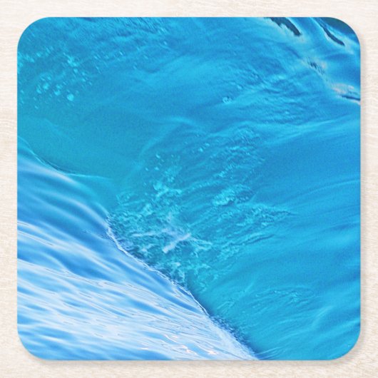 Blaue Welle Rechteckiger Pappuntersetzer (Vorderseite)