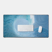 Blaue Welle Schreibtischunterlage (Tastatur & Maus)