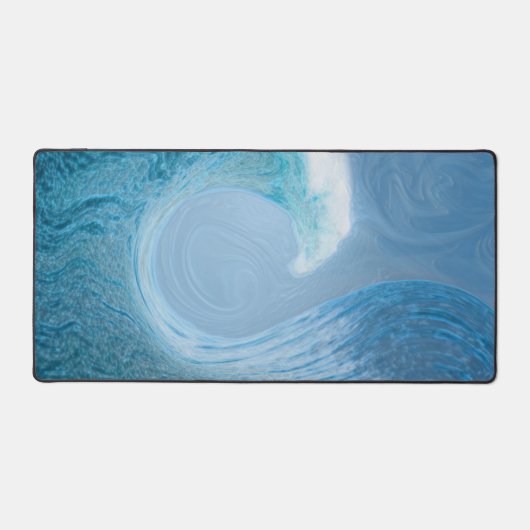 Blaue Welle Schreibtischunterlage (Vorderseite)