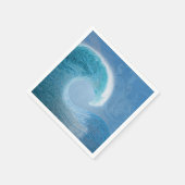 Blaue Welle Serviette (Ecke)