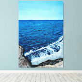 Blaue Welle | Sizilien | Mittelmeer Leinwanddruck (Insitu (Holzboden))