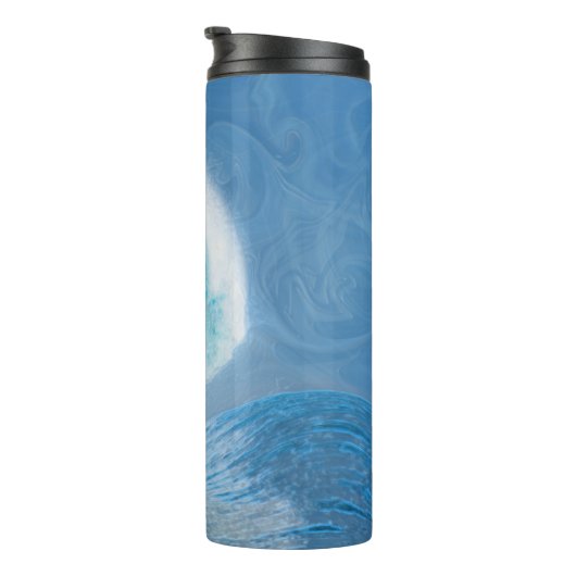 Blaue Welle Thermosbecher (Nach rechts gedreht)