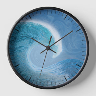 Blaue Welle Uhr