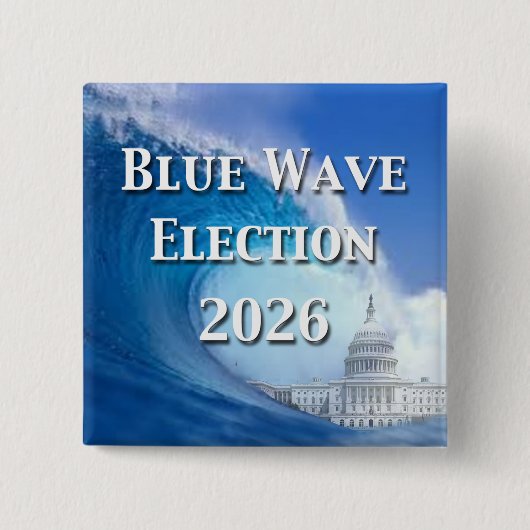 Blaue Welle Wahl 2026 Button (Vorderseite)