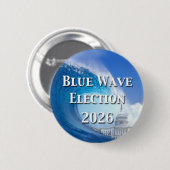 Blaue Welle Wahl 2026 Button (Vorne & Hinten)