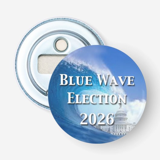 Blaue Welle Wahl 2026 Flaschenöffner (Vorderseite)