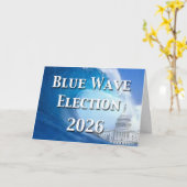 Blaue Welle Wahl 2026 Karte (Gelbe Blume)