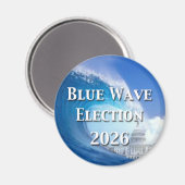 Blaue Welle Wahl 2026 Magnet (Vorderseite/Rückseite)